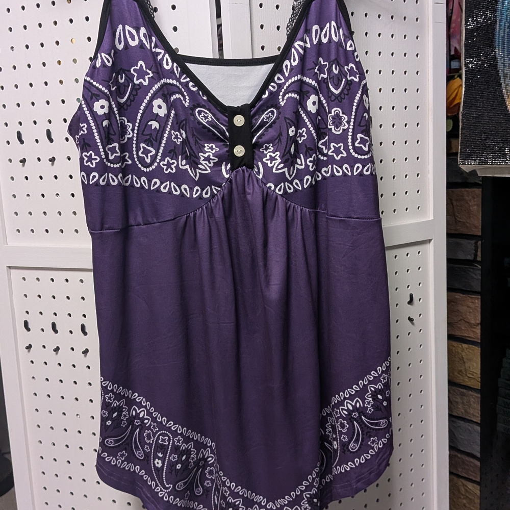 Purple Paisley Women's Top